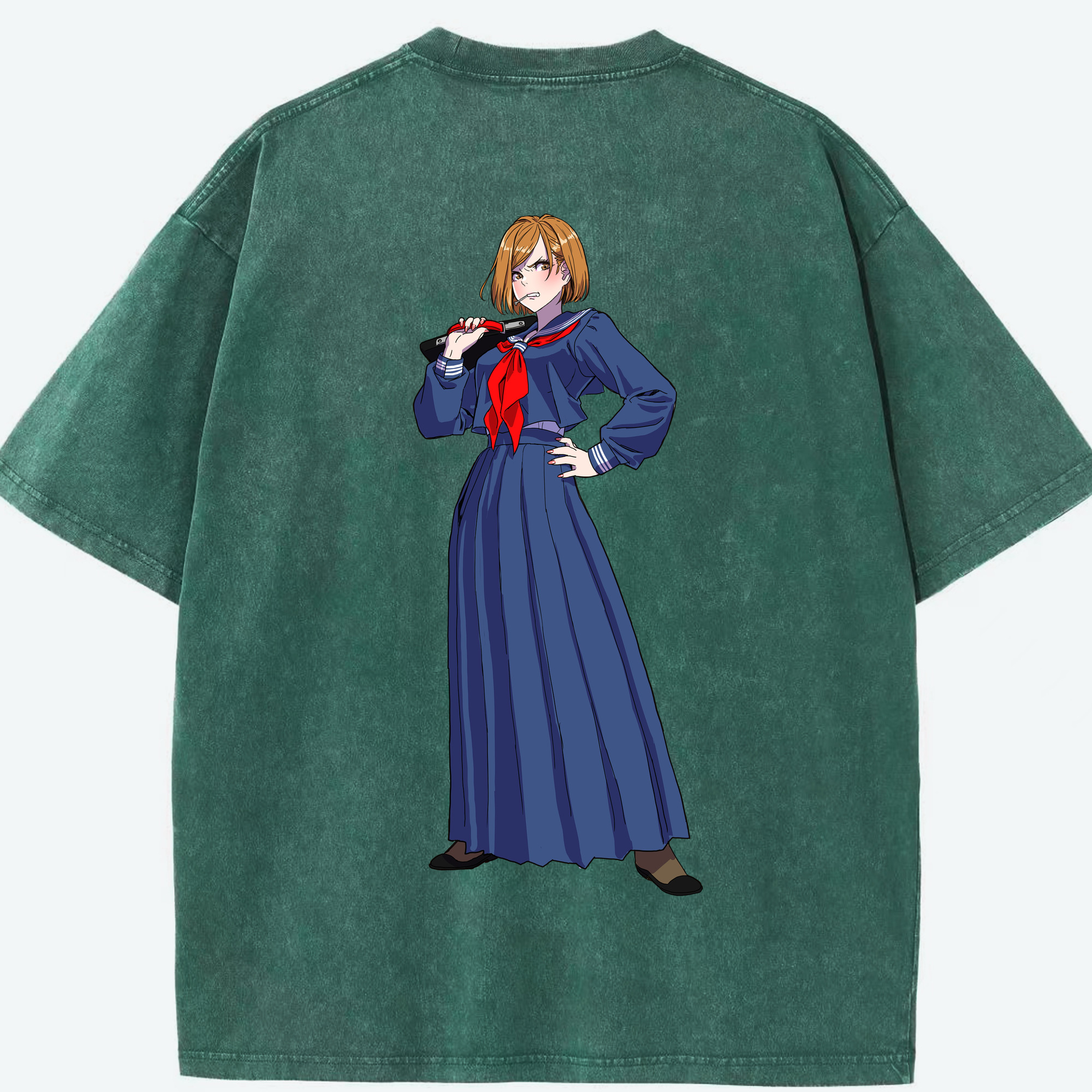 （画像用） 呪術廻戦 Jujutsu Kaisen 綿100% ヴィンテージ風 半袖Tシャツ（背面プリント）